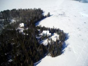 Vue aérienne en hiver