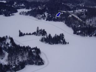 Vue aérienne en hiver